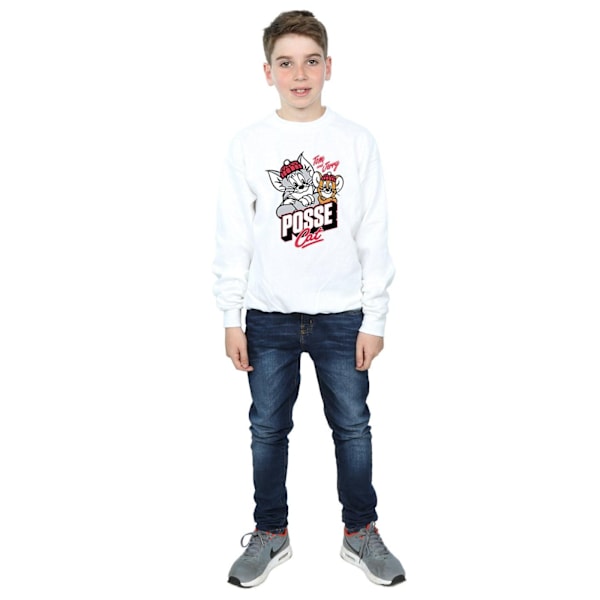 Tom And Jerry Boys Posse Cat Sweatshirt 12-13 År Vit White 12-13 Years