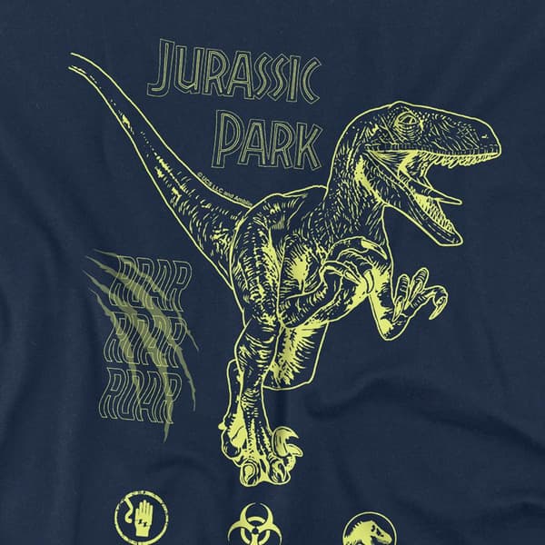Jurassic Park Roar T-shirt för barn 7-8 år Marinblå Navy 7-8 Years