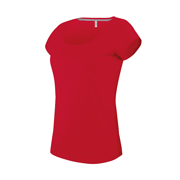 Kariban Dam/Kvinnor Båt Ringad Kortärmad T-shirt L Röd Red L