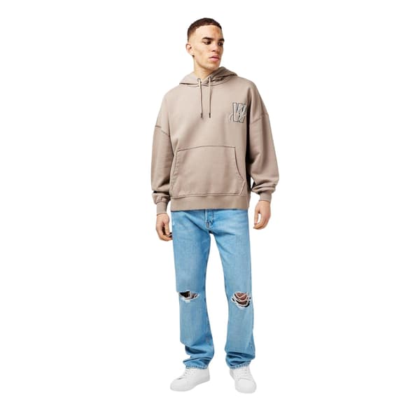 Jack Wills Herr Drop Shoulder Relaxed Fit Huvtröja med dragsko S M Moon Rock S