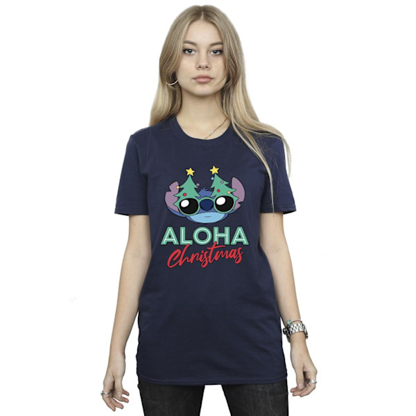 Disney Dam/Kvinnor Lilo Och Stitch Julgran Nyanser Bomull Navy Blue M