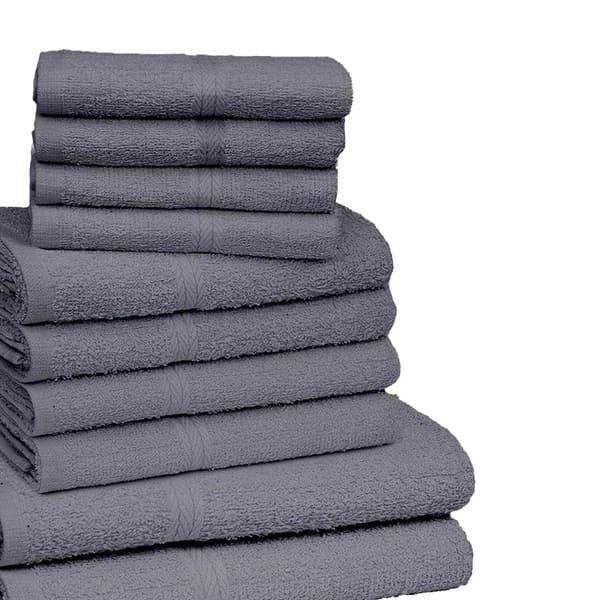 K Collection Handduksset i egyptisk bomull (10-pack) En storlek Ch Charcoal One Size