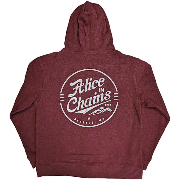 Alice In Chains Unisex Vuxen Emblem Full Zip Hoodie M Maroon Maroon M