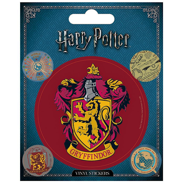 Harry Potter Gryffindor Stickers En Storlek Röd Red One Size