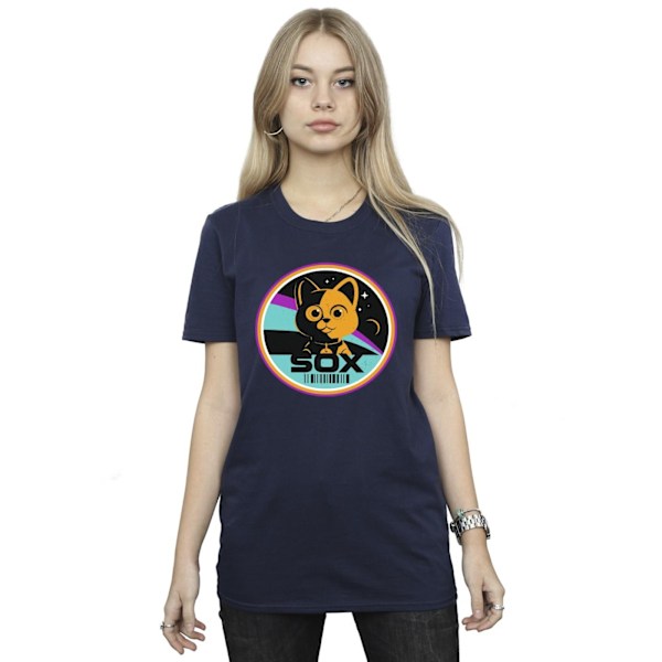 Disney Womens/Ladies Lightyear Sox Circle Cotton Boyfriend T-Sh Navy Blue L