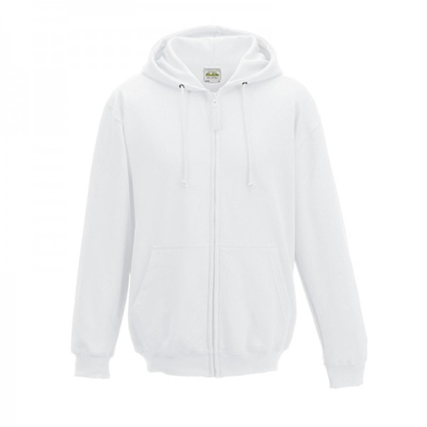 Awdis Plain Mens Hooded Full Zip Hoodie / Zoodie L Arctic White Arctic White L
