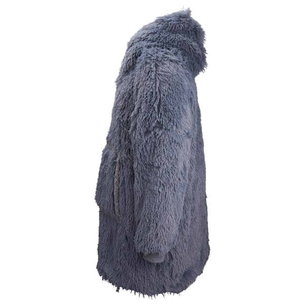Ribbon Unisex Vuxen Sherpa Vändbar Oversize Hoodie En Storlek Grey One Size