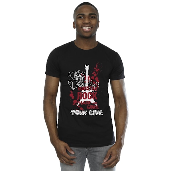 Looney Tunes Herr Taz Monster Rock T-shirt S Svart Black S