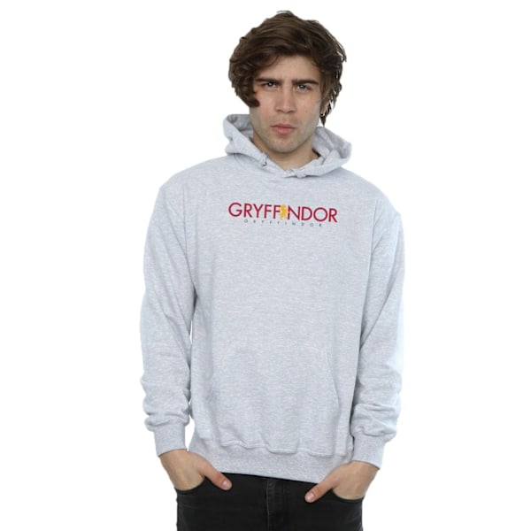 Harry Potter Herr Gryffindor Text Hoodie S Sports Grey Sports Grey S