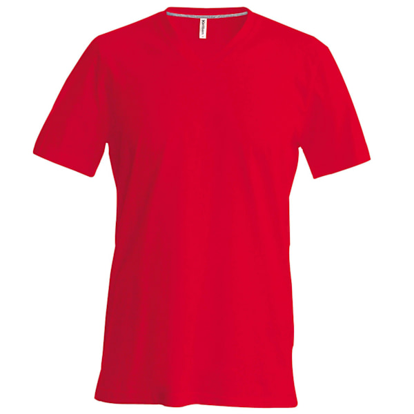 Kariban herr kortärmad V-ringad Slim Fit T-shirt 2XL röd Red 2XL