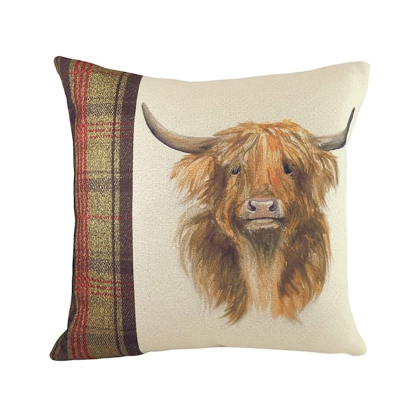 Evans Lichfield Hunter Highland Cow Kuddeöverdrag 43cm x 43cm M Multicoloured 43cm x 43cm