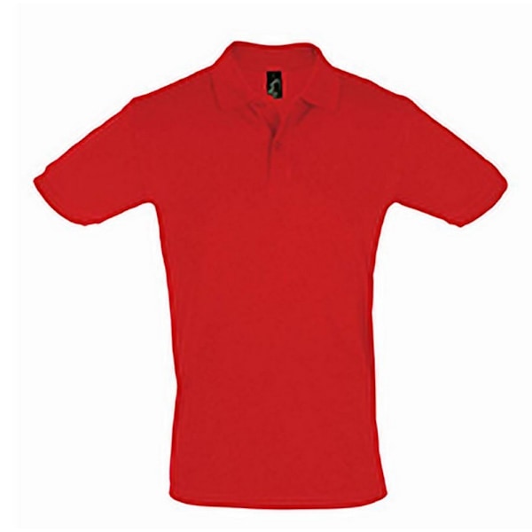 SOLS Herr Perfekt Pique Kortärmad Poloskjorta XL Röd Red XL