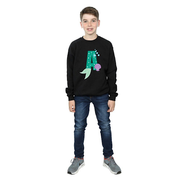 Disney Boys Alphabet A Is For Ariel Sweatshirt 12-13 År Svart Black 12-13 Years
