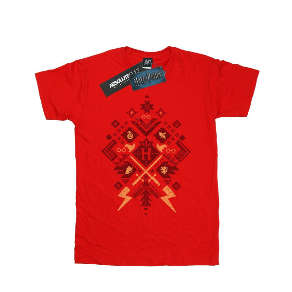 Harry Potter Jul Fair Isle T-shirt XL Röd Red XL