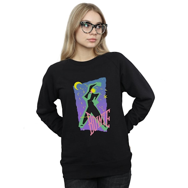 David Bowie Dam/Kvinnor Moonlight Dance Sweatshirt XXL Svart Black XXL