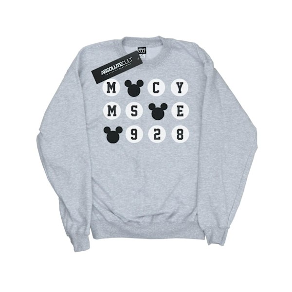 Disney Girls Mickey Mouse 1928 Circles Sweatshirt 7-8 år Spo Sports Grey 7-8 Years