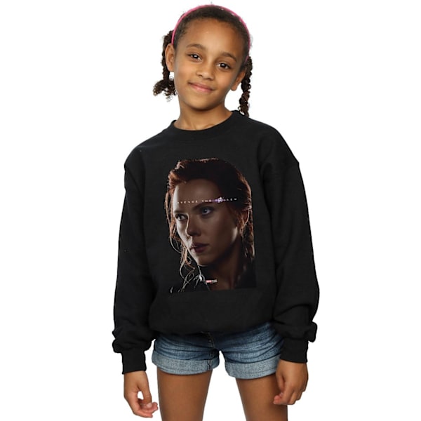 Marvel Girls Avengers Endgame Avenge The Fallen Black Widow Tröja Black 7-8 Years