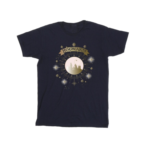 Harry Potter T-shirt för flickor Hogwarts Yule Ball i bomull 9-11 år Navy Blue 9-11 Years