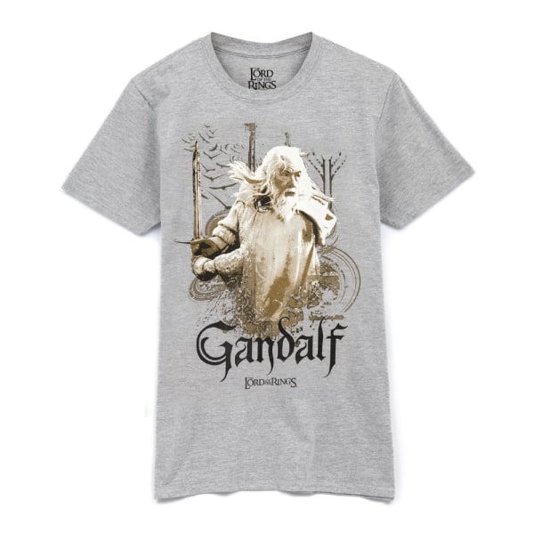 Sagan om ringen Herr Gandalf Heather T-Shirt XL Grå/tråkig Grey/Dull Gold XL