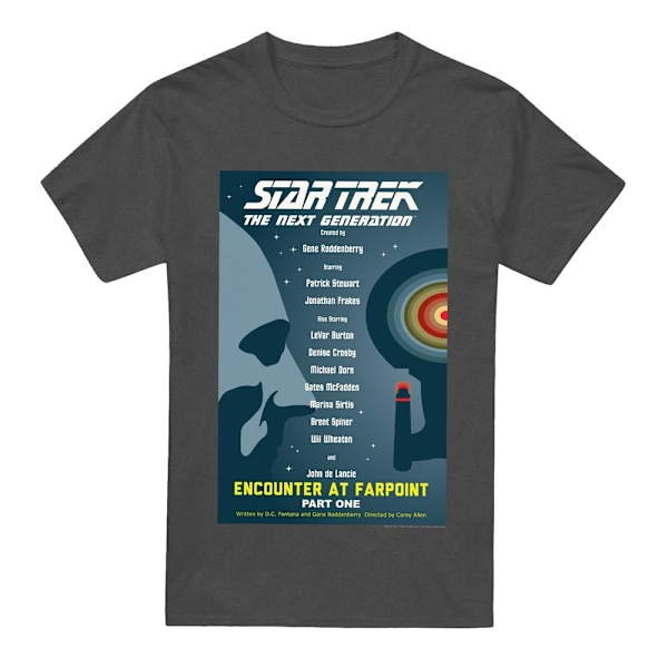 Star Trek Unisex Vuxen The Next Generation Säsong 1 Avsnitt 1 T-shirt Charcoal XL