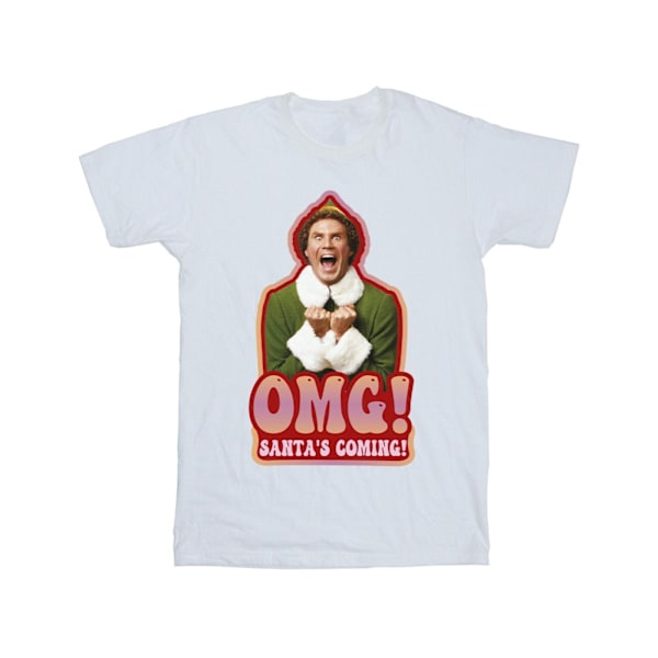 Elf Boys Santa´s Coming T-Shirt 9-11 År Vit White 9-11 Years