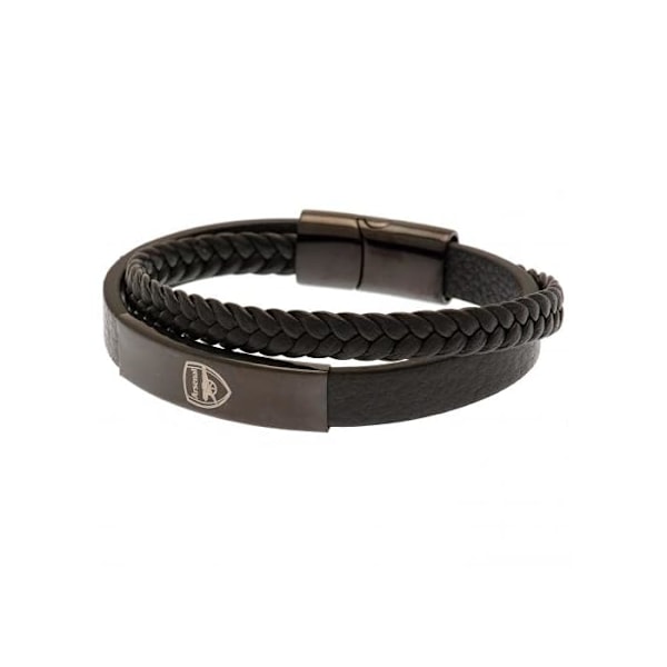 Arsenal FC Läderarmband One Size Svart Black One Size
