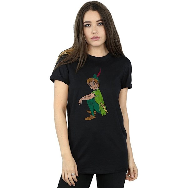 Peter Pan Dam/Dam Classic Cotton Boyfriend T-Shirt M Svart Black M