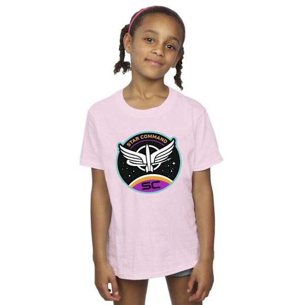 Disney Girls Lightyear Star Command Circle Bomull T-shirt 3-4 år Baby Pink 3-4 Years