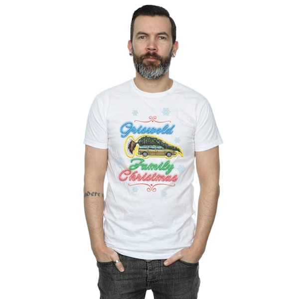 National Lampoon's Christmas Vacation Herr Griswold Familj Bomull T-shirt White XL