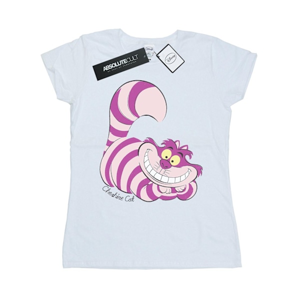 Alice i Underlandet Dam/Dam Cheshire Cat Fitted T-Shirt X White XS