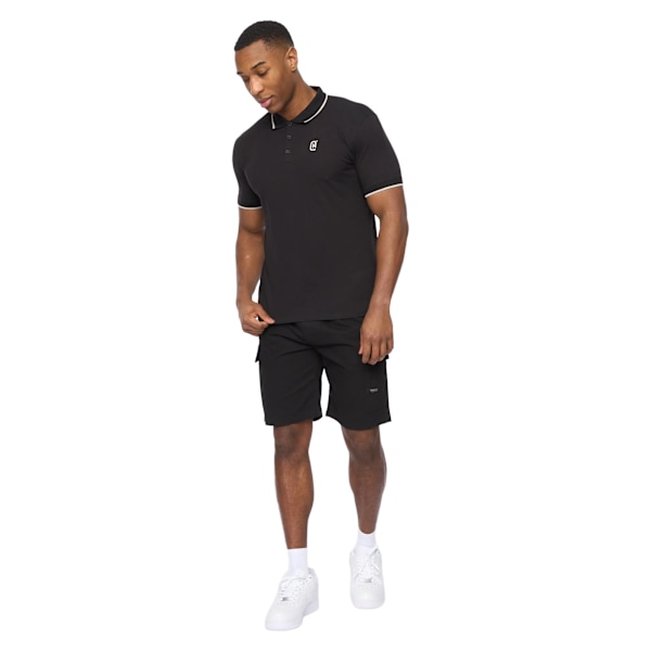 Crosshatch Utilate Pikétröja för Män XXL Svart Black XXL