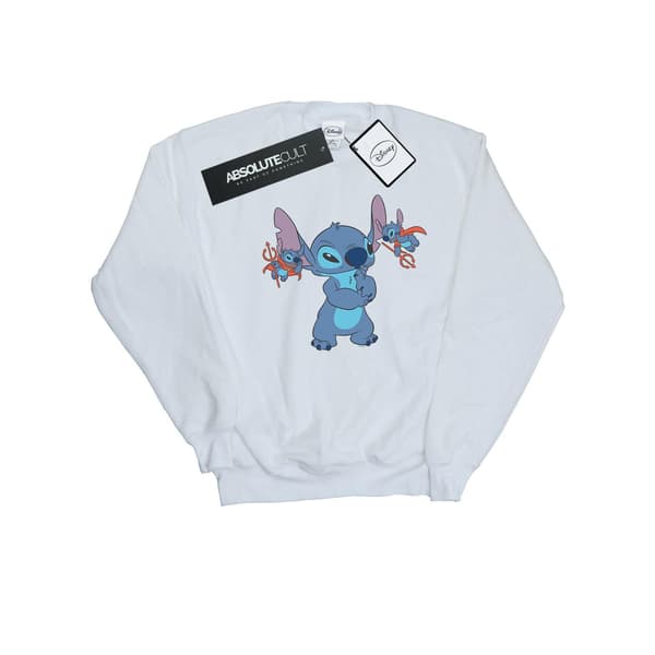 Disney Herr Lilo And Stitch Little Devils Sweatshirt S Vit White S