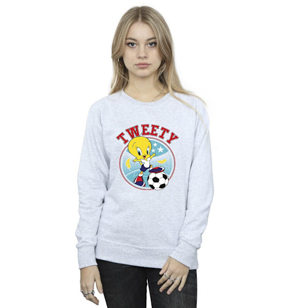 Looney Tunes Dam/Damer Tweety Fotboll Cirkel Sweatshirt M Sports Grey M