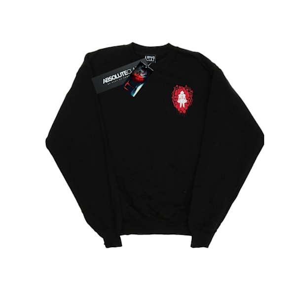 It Chapter 2 Herr Sweatshirt med Ballong Hjärta Brösttryck XXL Svart Black XXL