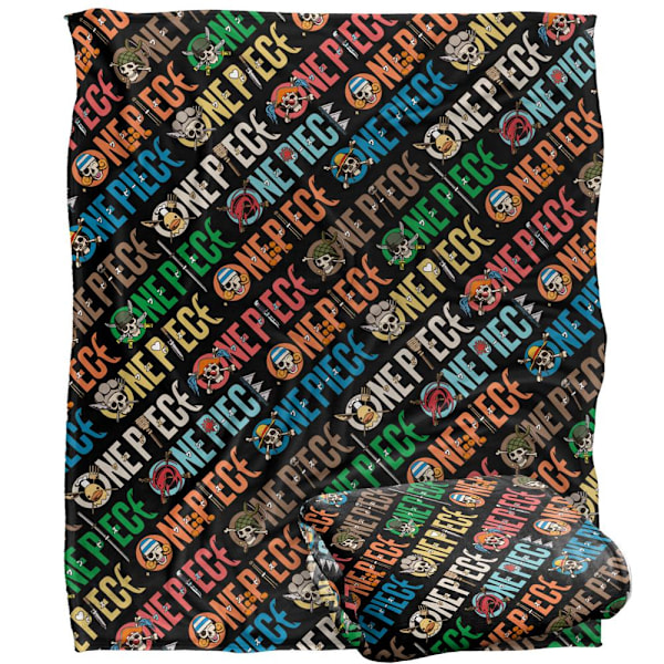 One Piece Filt-logga Filt En Storlek Flerfärgad Multicoloured One Size