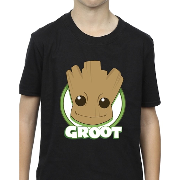 Guardians Of The Galaxy Boys Groot Badge T-Shirt 12-13 år Blå Black 12-13 Years