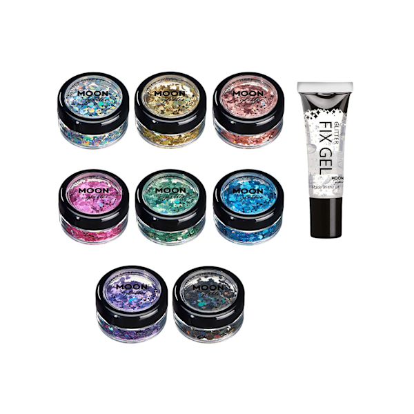 Moon Glitter Holografiska Glitterformer Set One Size Flerfärgad Multicoloured One Size