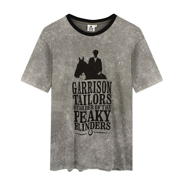 Peaky Blinders Herr Lång Pyjamas Set Grå/Svart Grey/Black L