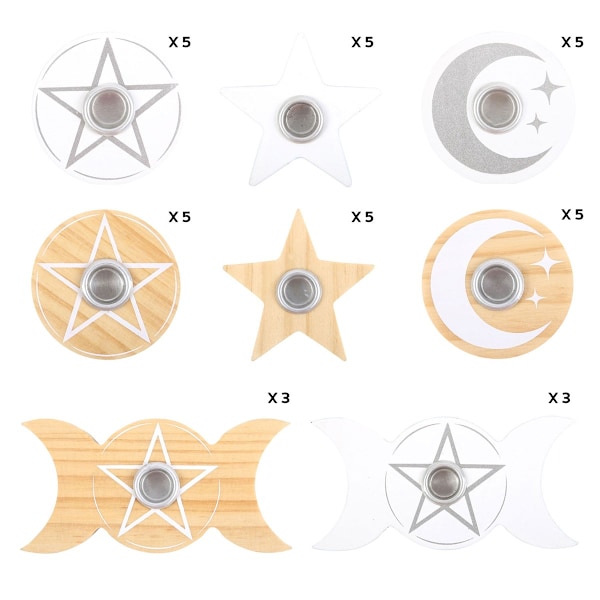 Something Different Spell Mixed Candle Holder (Förpackning om 36) En White/Natural/Silver One Size