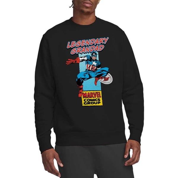Marvel Comics Herr Legendarisk Morfar Captain America Hörnbox Black XXL