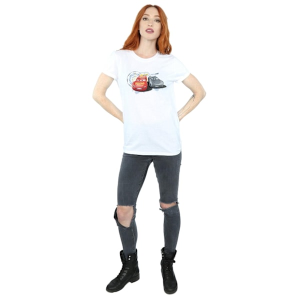 Disney Dam/Kvinnor Bilar Blixten Vs Storm Bomull Boyfriend T White M