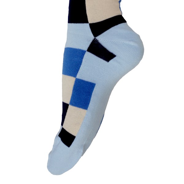 Hackett Mens Quad Block Crew Socks One Size Blue Blue One Size