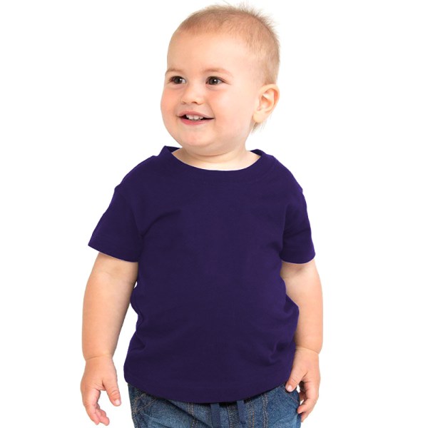 Larkwood Baby/Childrens Crew Neck T-Shirt / Skolkläder 6-12 Pur Purple 6-12