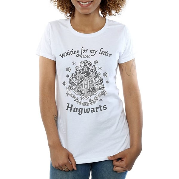 Harry Potter Dam/Kvinnor Väntar På Mitt Brev Hogwarts Cotto White M