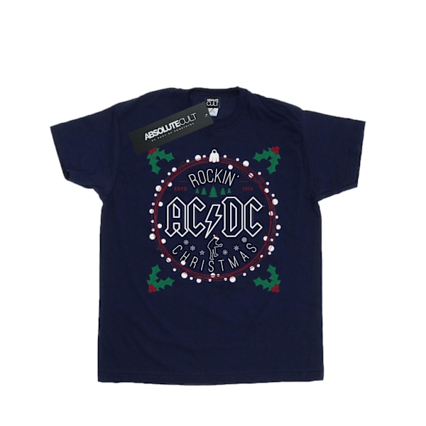 AC/DC Herr Jul Cirkel T-shirt S Marinblå Navy Blue S