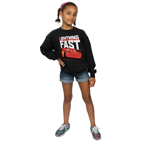 Disney Girls Cars Lightning Fast Sweatshirt 5-6 år Svart Black 5-6 Years