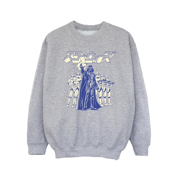 Star Wars Girls Japanese Darth Sweatshirt 12-13 år Sports Grå Sports Grey 12-13 Years