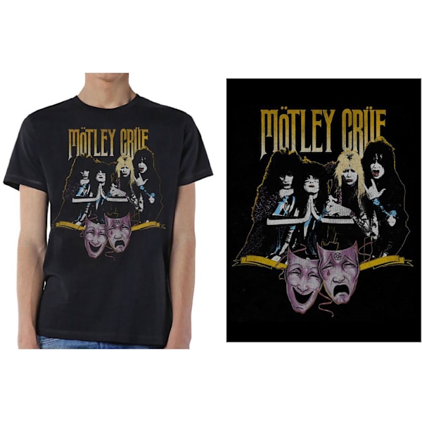 Motley Crue Unisex Adult Theatre Vintage T-Shirt L Svart Black L