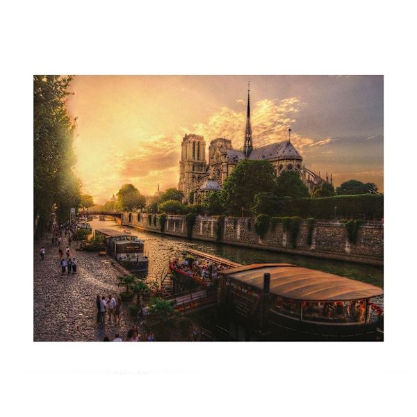 Pyramid International Notre-Dame De Paris Print 50cm x 40cm Grå Grey 50cm x 40cm
