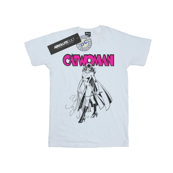 DC Comics Boys Catwoman Whip T-shirt 7-8 år Vit White 7-8 Years